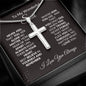 TO MY WONDERFUL SON-Cross Necklace