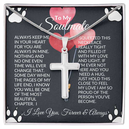 To My Soulmate - Cross Necklace