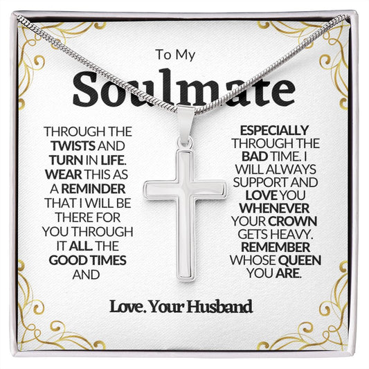 To My Soulmate I Love You Stainless Steel Cross❤️