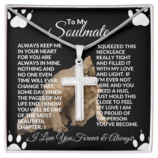 To My Soulmate - Cross Necklace